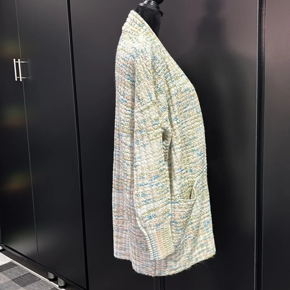 Dex Oversized Long Knit sweater,open front cardigan,w/pockets,fall/winter warm